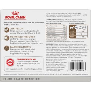 Royal Canin Aging 12+ Thin Slices in Gravy Canned Cat Food, 3 Oz Can (6-Pack)