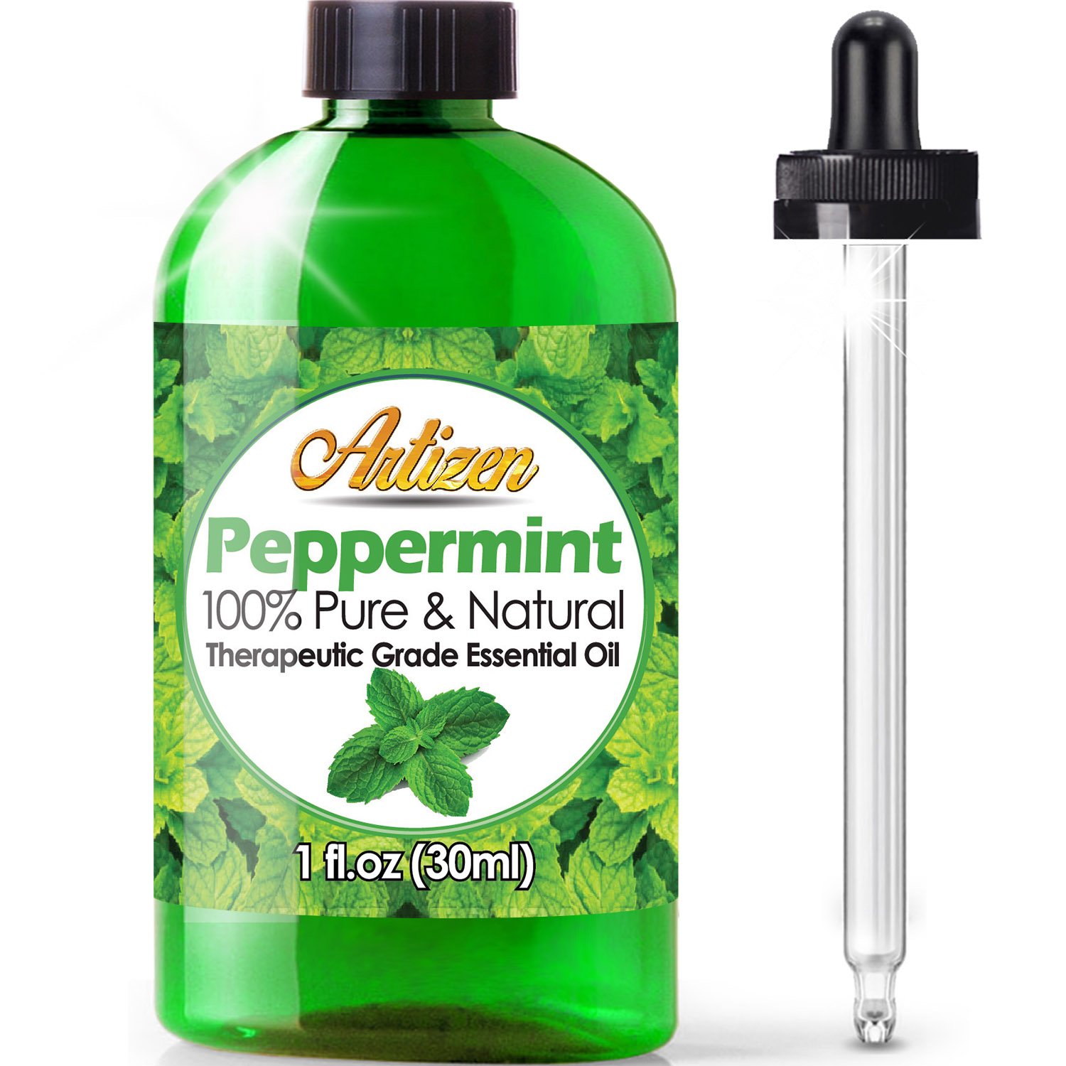 Artizen 30ml Oils - Peppermint Essential Oil, 100% Pure and Natural, Premium Quality Peppermint Oil - Perfect Relaxation - 1 Fluid Ounce