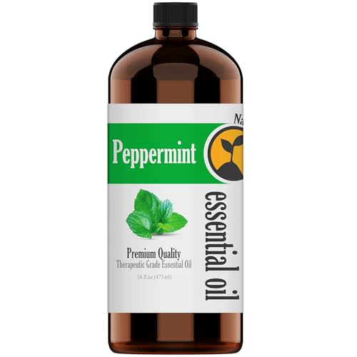 Natures-Star 16oz - Bulk Size Peppermint Essential Oil (16 Ounce Total) - Therapeutic Grade Essential Oil - Therapeutic Grade Peppermint Oil for Diffuser - Mint Essential Oil for Candle Making