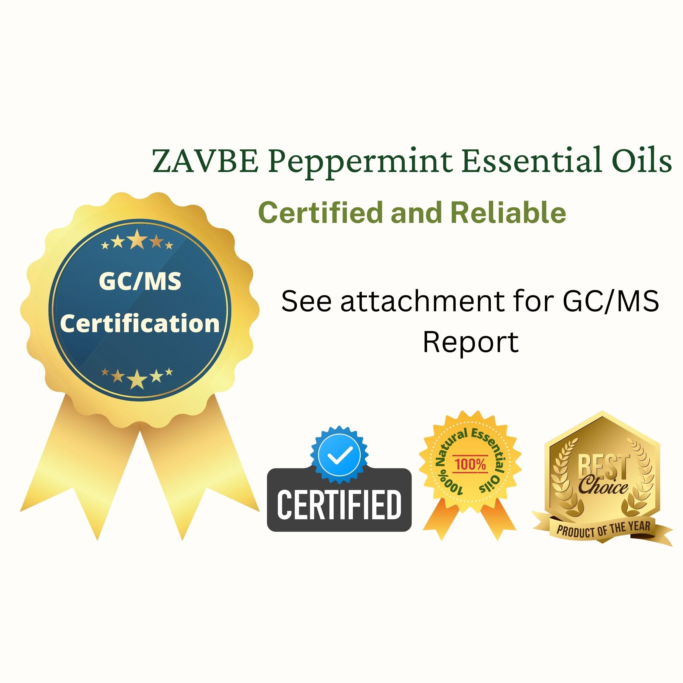 ZAVBE Peppermint Essential Oil | 100% Pure, Undiluted, Natural Aromatherapy, Therapeutic Grade 120 mL (4 oz)