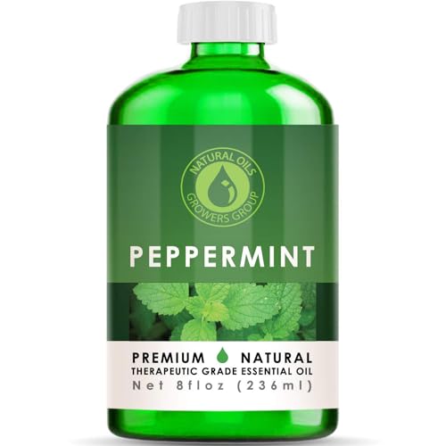 8 oz - Peppermint Essential Oil - Therapeutic Grade Peppermint Oil - 8 Ounce Bottle