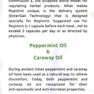 REGIMINT: Peppermint Oil Capsule plus caraway oil enteric-coated for IBS