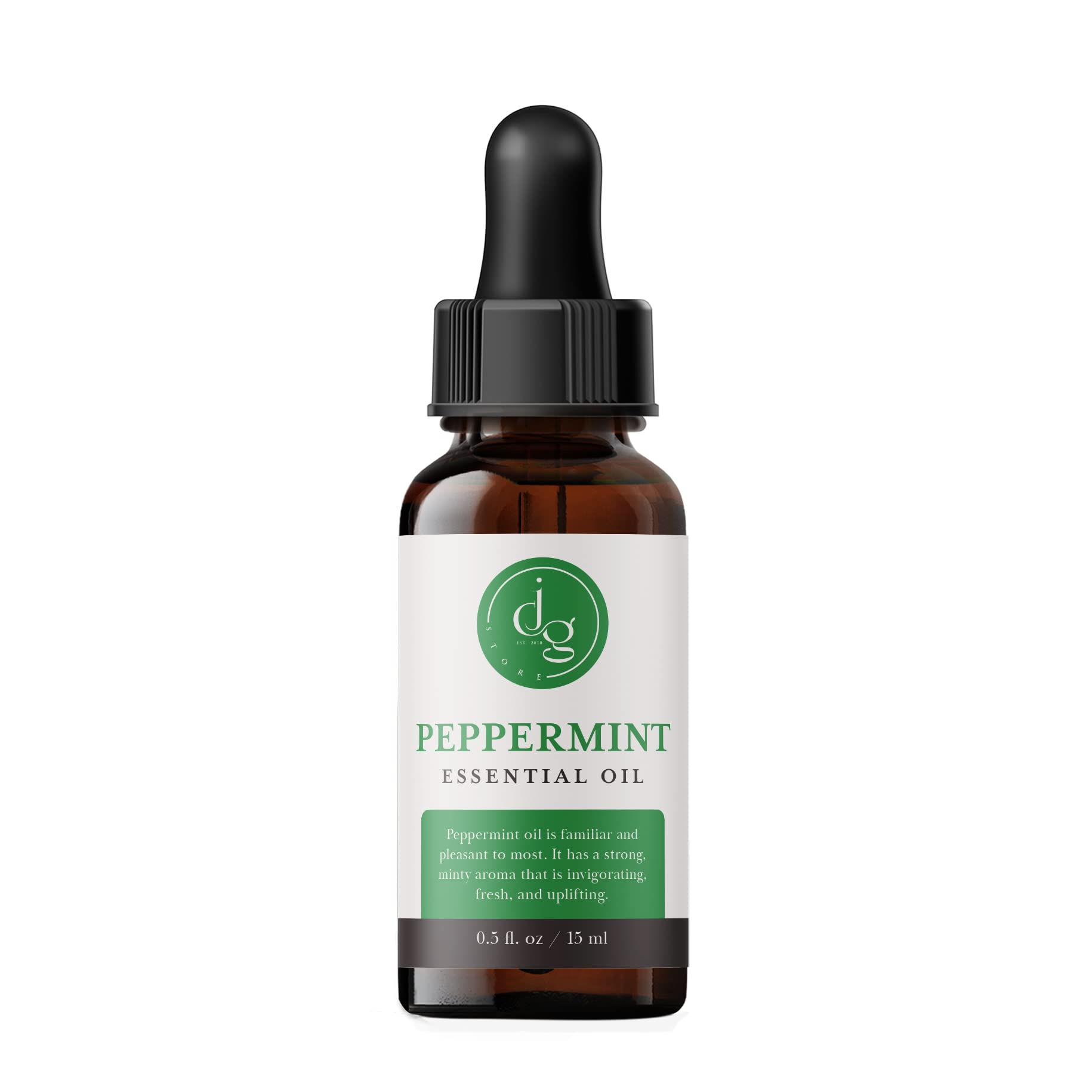 JCG Peppermint Essential Oil 15ml-100% Pure and Natural Premium Therapeutic Grade with Premium Glass Dropper