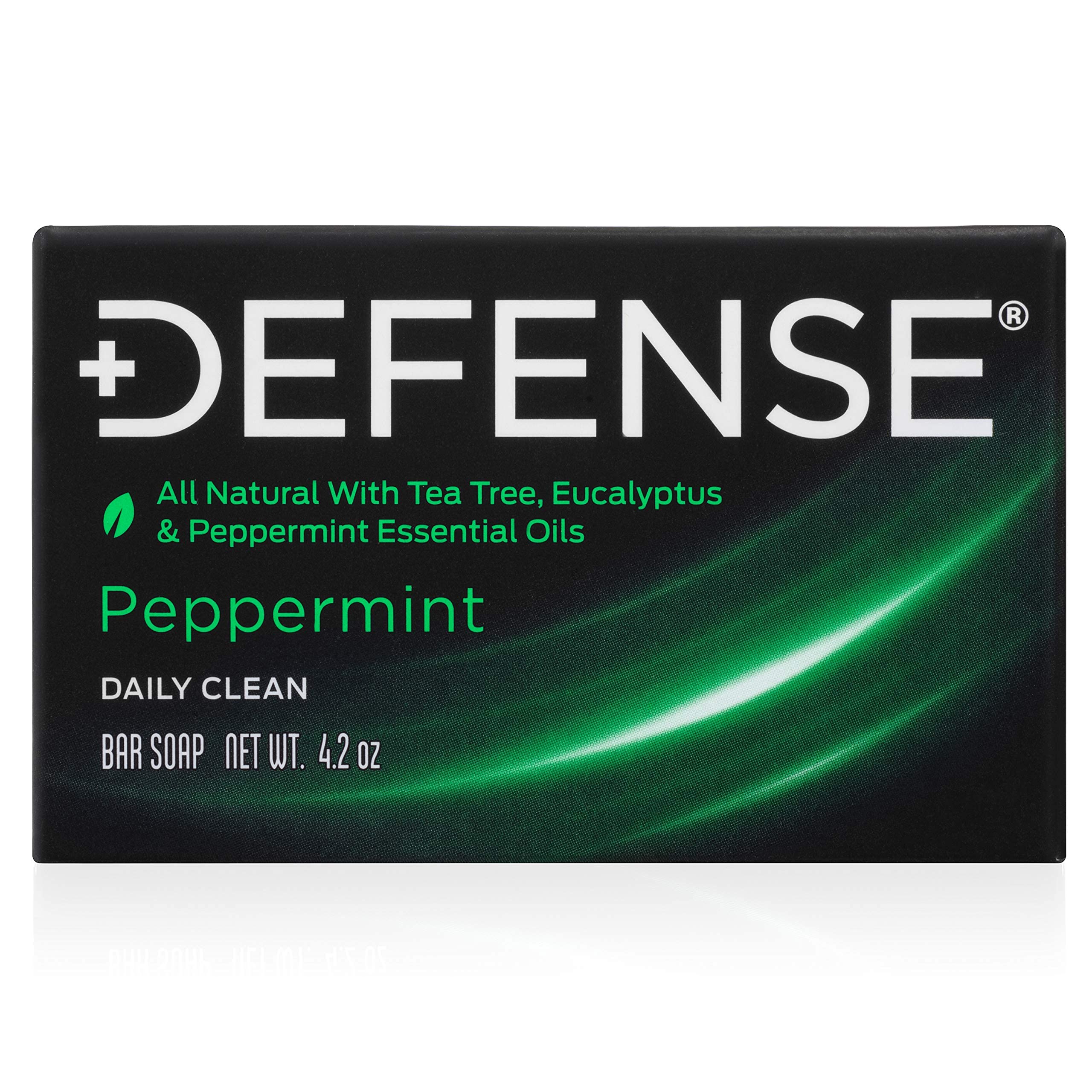 Defense Soap All Natural Peppermint Bar Soap for Men | Made by Wrestlers with Tea Tree Oil & Eucalyptus Oil to Promote Healthy Skin