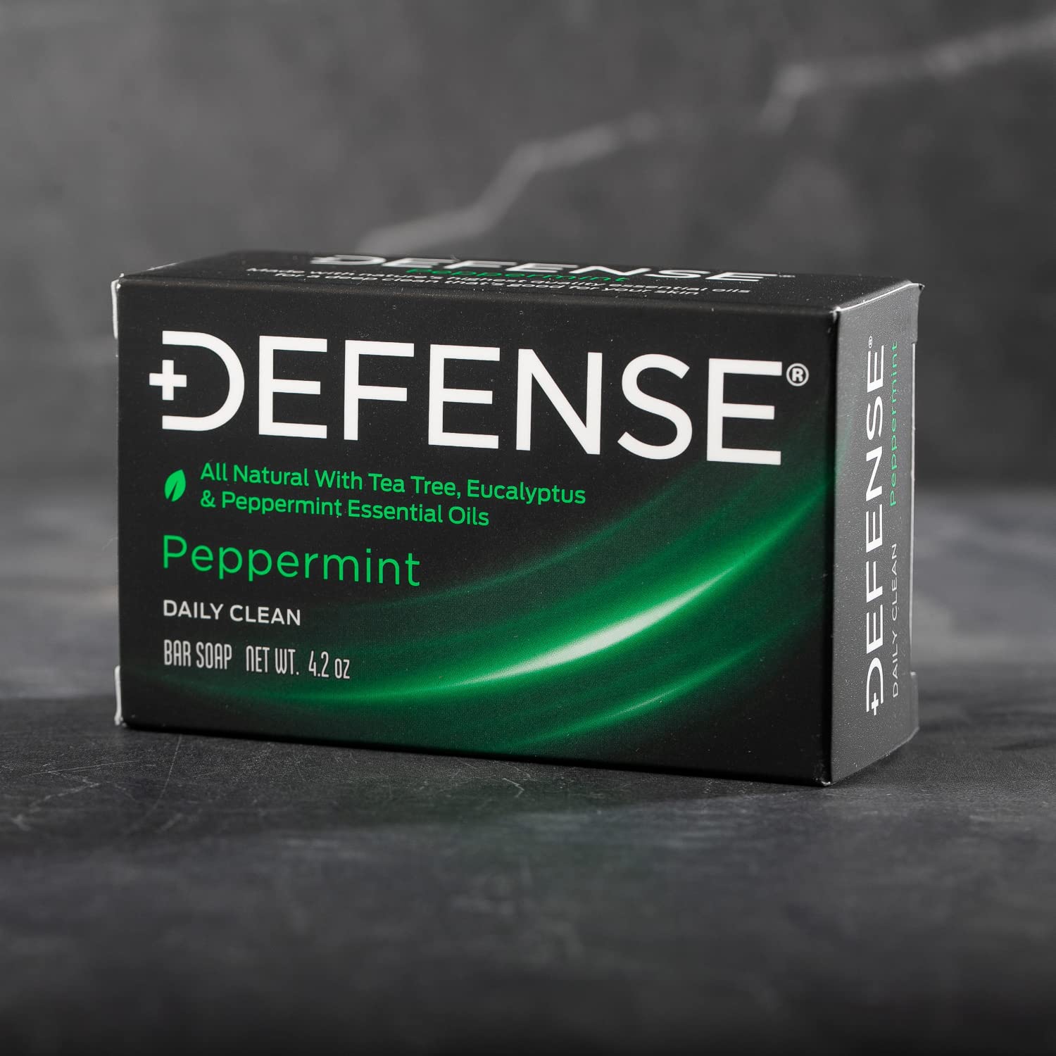 Defense Soap All Natural Peppermint Bar Soap for Men | Made by Wrestlers with Tea Tree Oil & Eucalyptus Oil to Promote Healthy Skin