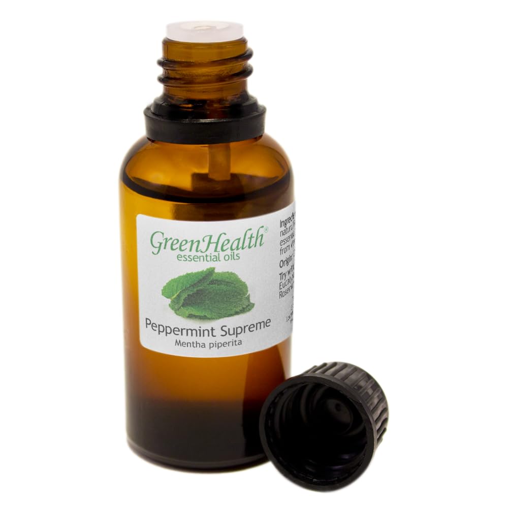 1 fl oz Peppermint Essential Oil (Mentha Piperita) (100% Pure & Uncut) - GreenHealth