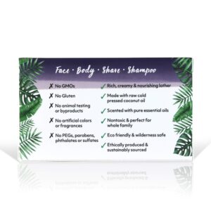 Coco Fiji Soap Bar for Face and Body Infused With Organic Coconut Oil, Peppermint, Essential Oil, Natural Soap for Moisturizing & Pore Purifying Skin, 7 oz,Pack of 2