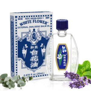 White Flower External Analgesic Balm Oil Pain Relief Oil 20ml/ 0.676fl Oz, Authentic US Import (1 Pack)