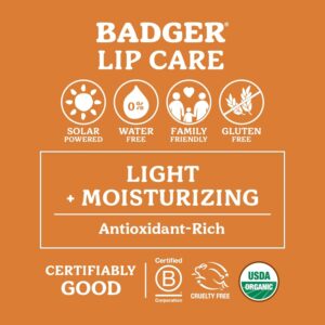 Badger - Classic Lip Balm, Highland Mint, Made with Organic Olive Oil, Beeswax & Rosemary, Certified Organic, Moisturizing Lip Balm, 0.15 oz (4 Pack)