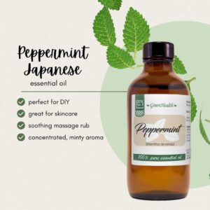 Peppermint Essential OIl - 100% Pure Essential Oil - 2 fl oz w/Glass Dropper