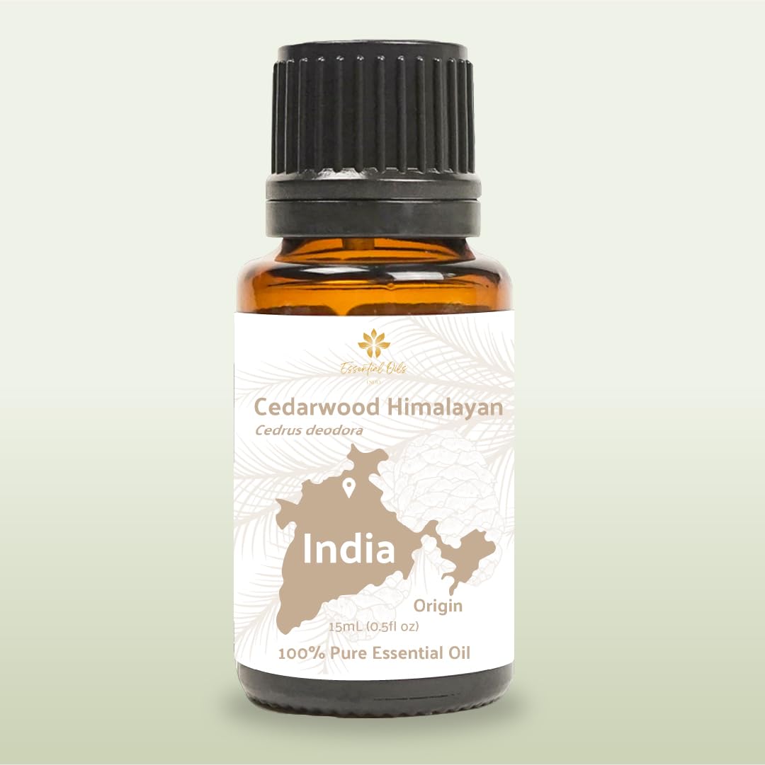 Nature Packaged Cedarwood Essential Oil (Himalayan) - Direct from Hindustan Mint & Agro in India - Essential Oil for Diffusers and Aromatherapy | Pure Therapeutic Grade (15ml)