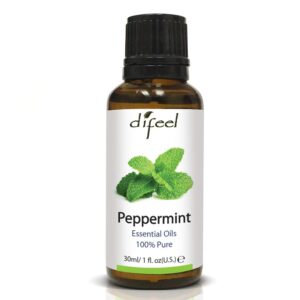 Difeel Essential Oils 100% Pure Peppermint Oil 1 ounce (2-Pack)