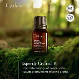 Gya Labs Mindful Meditation Essential Oil Blend (0.34 fl oz) - Natural Meditation Essential Oil - Grounding & Relaxing