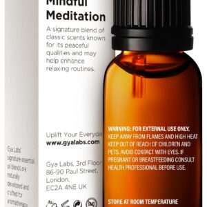 Gya Labs Mindful Meditation Essential Oil Blend (0.34 fl oz) - Natural Meditation Essential Oil - Grounding & Relaxing