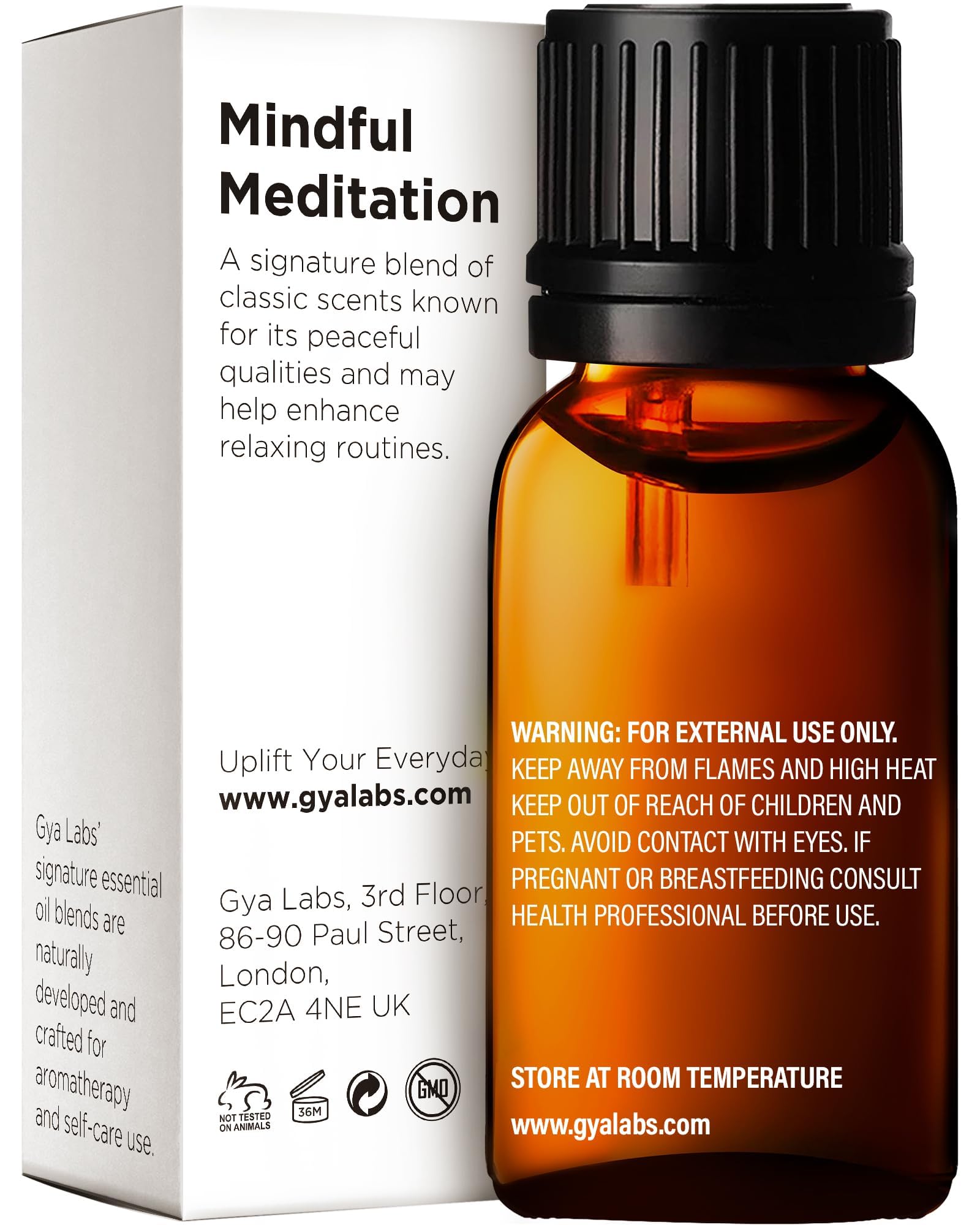 Gya Labs Mindful Meditation Essential Oil Blend (0.34 fl oz) - Natural Meditation Essential Oil - Grounding & Relaxing