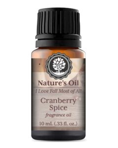 cranberry spice fragrance oil 10ml for fall diffuser oils, making soap, candles, lotion, home scents, linen spray and lotion