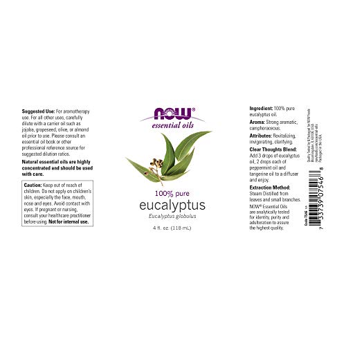 NOW Foods Eucalyptus Globulus Oil, 4 Fluid Ounce