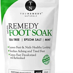 Remedy Soap Tea Tree Oil Body Wash + Tea Tree Oil Foot Soak with Epsom Salt Mint, Helps Body Odor, Athlete’s Foot, Jock Itch, Ringworm, Yeast Infections, Skin Irritations, Soothes Sore Tired Feet