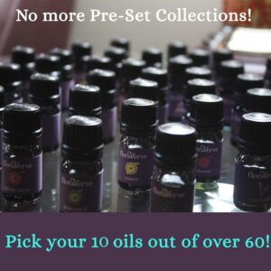 floraVerve Customized Essential Oils Set, Build Your Own Starter Kit, Pick Only Those You Like! (10 x 5ml Natural Aromatherapy Essential Oils + 1x30ml Carrier Oil)