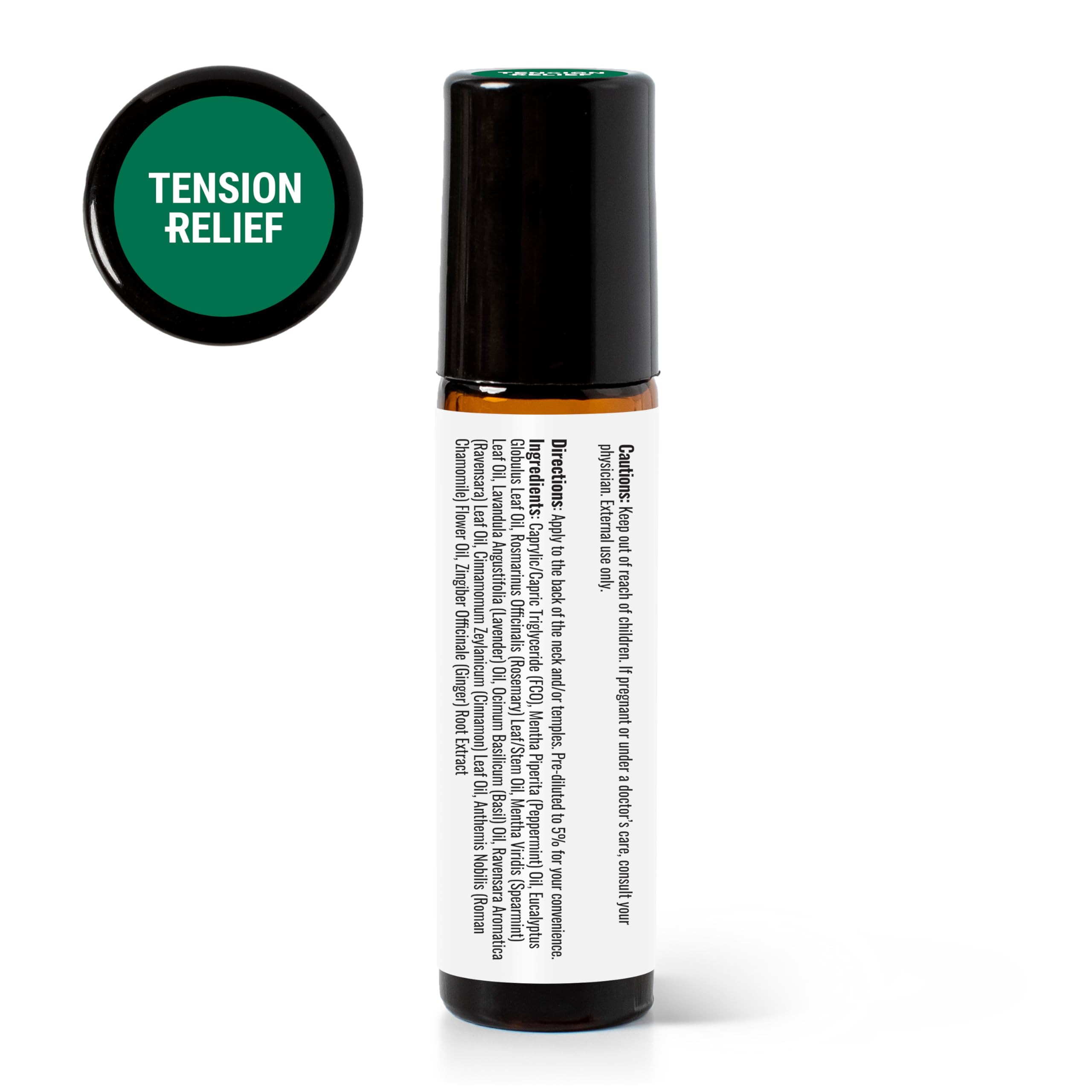 Plant Therapy Tension Relief Essential Oil Blend Pre-Diluted Roll-On 10 mL (1/3 oz) 100% Pure, Therapeutic Grade Essential Oils Diluted in Fractionated Coconut Oil