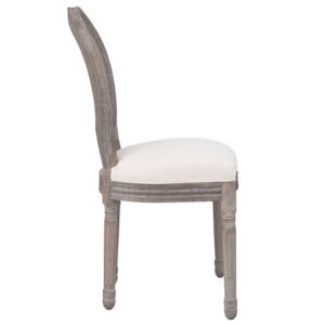 YPWRENH Modern Upholstered Dining Room Chair Dining Chairs 4 pcs Cream Fabric for Kitchen, Dining Room, Living Room