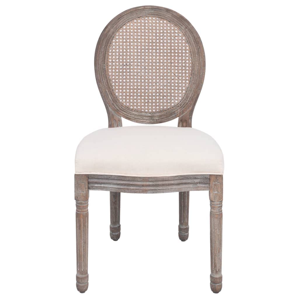 YPWRENH Modern Upholstered Dining Room Chair Dining Chairs 4 pcs Cream Fabric for Kitchen, Dining Room, Living Room