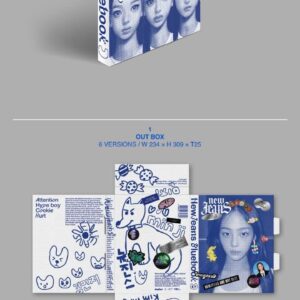 DREAMUS NewJeans New Jeans 1st EP Album Bluebook Version CD+Mini Poster On Pack+Log +Pin-up Book+Phoning Manual Book+ID Card+Sticker Pack+Photocard+Tracking Sealed (MINJI Version)