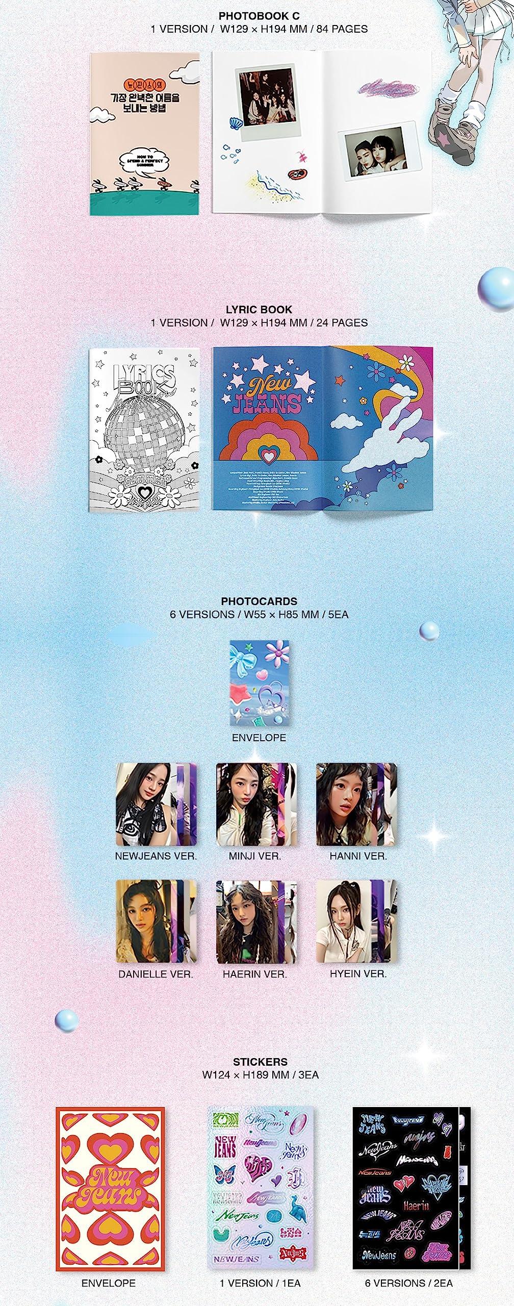 Newjeans 2nd EP Get Up [Bunny Beach Bag ] Album HAERIN + [Extra Photocards Set]