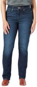 signature by levi strauss & co. gold women's modern straight jeans (available in plus size), (new) angel island, 12 short