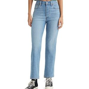 Levi's Women's Ribcage Straight Ankle Jeans, Medium Indigo Worn in, 29