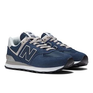 New Balance Women's 574 Core Sneaker, Navy/White, 8.5