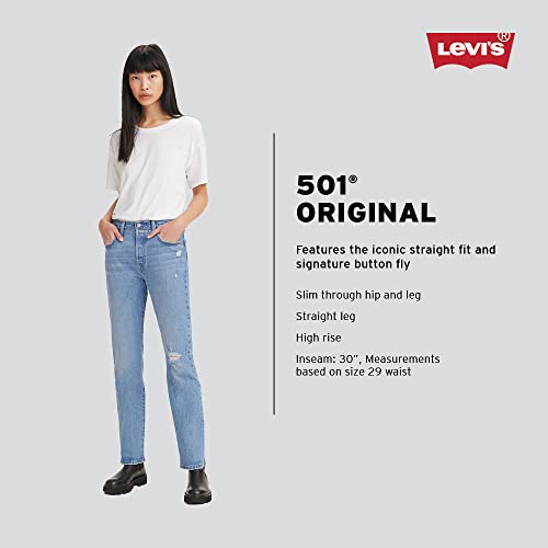 Levi's Women's Premium 501 Original Fit Jeans, Medium Indigo Worn in, 26