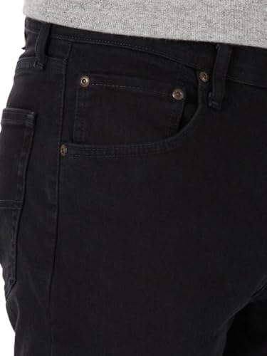 Wrangler Authentics Men's Regular Fit Comfort Flex Waist Jean, Black, 38W x 29L