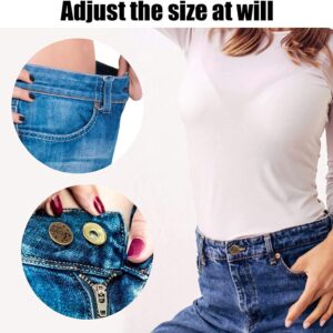 6PCS Perfect Fit Instant Button, Instant Buttons, Jean Replacement Buttons Removable Button No Sew Buttons to Extend or Reduce an Inch to Any Pants Waist in Seconds!