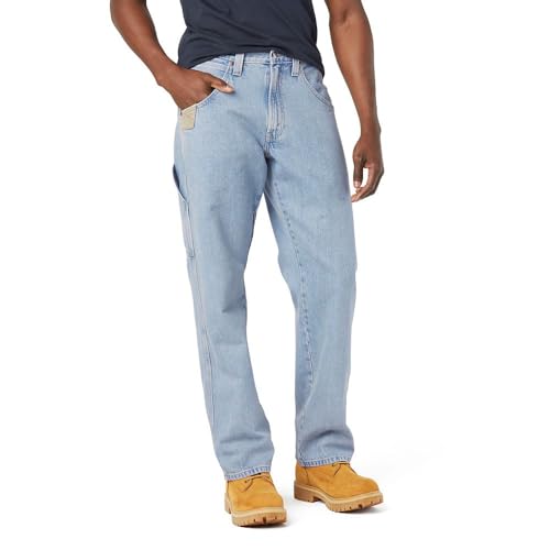 Signature by Levi Strauss & Co. Gold Men's Contractor Work Jean, (New) Light Indigo, 28Wx32L