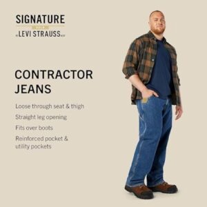 Signature by Levi Strauss & Co. Gold Men's Contractor Work Jean, (New) Light Indigo, 28Wx32L