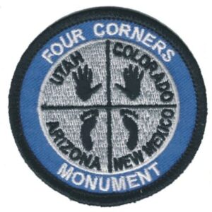 YOKEBOM Four Corners Monument Iron On Applique Patch - Utah Colorado Arizona New Mexico 2.5" - for Hats, Shirts, Shoes, Jeans, Bags