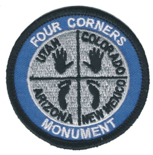 YOKEBOM Four Corners Monument Iron On Applique Patch - Utah Colorado Arizona New Mexico 2.5" - for Hats, Shirts, Shoes, Jeans, Bags