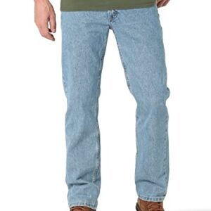 Wrangler Authentics Men's Classic 5-Pocket Regular Fit Cotton Jean, Light Stonewash, 34W x 32L