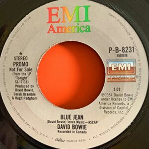 David Bowie - Blue Jean - EMI America P-B-8231 7" Vinyl PROMO - Same both sides - Like New