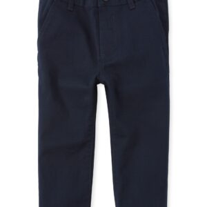 The Children's Place Baby Boys' and Toddler Stretch Chino Pants, New Navy Single, 3T