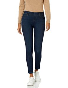 amazon essentials women's pull-on knit jegging (available in plus size), dark wash, large