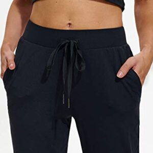 Libin Women's Joggers Pants Athletic Sweatpants with Pockets Running Tapered Casual Pants for Workout,Lounge, Black L