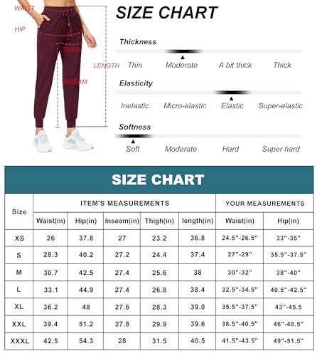 Libin Women's Joggers Pants Athletic Sweatpants with Pockets Running Tapered Casual Pants for Workout,Lounge, Black L