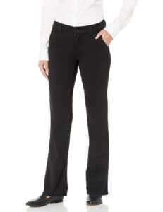 unionbay womens heather slash pocket stretch uniform bootcut pants, new black, 11 us