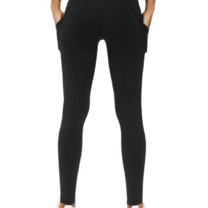 THE GYM PEOPLE Thick High Waist Yoga Pants with Pockets, Tummy Control Workout Running Yoga Leggings for Women (Medium, Black)