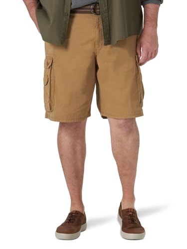 Lee mens Big & Tall Dungarees New Belted Wyoming Cargo Shorts, Bourbon, 44 US