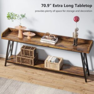 LITTLE TREE 70.9 Inch Long Console Table Behind Couch, Narrow Entryway Table