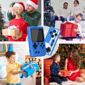 Handheld Game Console, Retro Game Console Mini Arcade Machines Built-in 800 Classical FC Games, Support Connecting TV & 2 Players, Ideal Gift for Kids & Lovers(Blue800 Games)