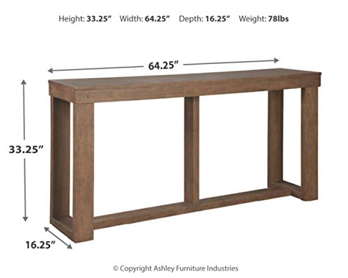 Signature Design by Ashley Cariton Contemporary Sofa Console Table, Grayish Brown